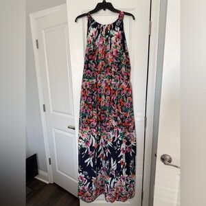 Eliza J Navy and Floral Formal Dress